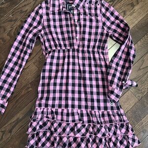 PINK Victoria's Secret Plaid Dress in Pink and Black